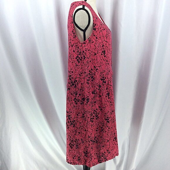 HABITAT Tank Dress Womens Size Large 100% Linen Sleeveless Sundress Floral - Picture 2 of 10